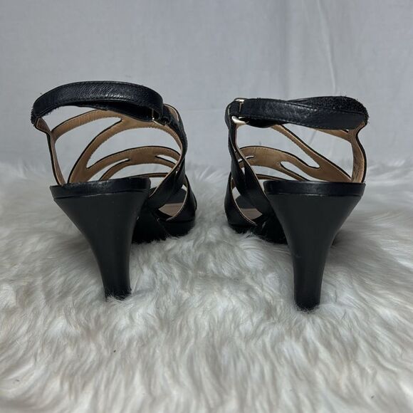 Naturtalizer Pressley Women's Black Leather Strappy Sandals WIDE WIDTH Sz 8.5 - Picture 4 of 8
